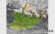 Satellite 3D Map of West, desaturated