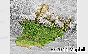 Satellite 3D Map of West, lighten, desaturated