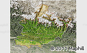 Satellite 3D Map of West, semi-desaturated