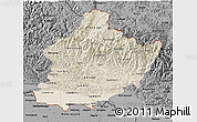 Shaded Relief 3D Map of West, darken, desaturated