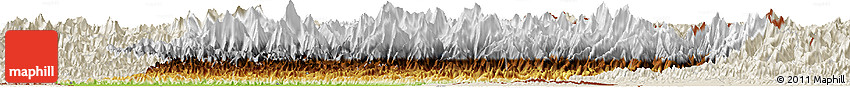Physical Horizon Map of West, shaded relief outside