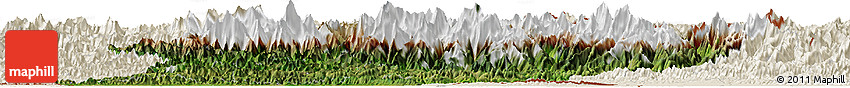 Satellite Horizon Map of West, shaded relief outside