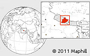 Blank Location Map of West, highlighted country, within the entire country