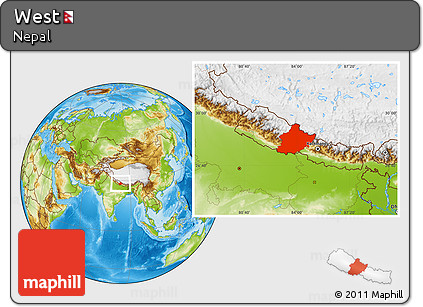 Physical Location Map of West