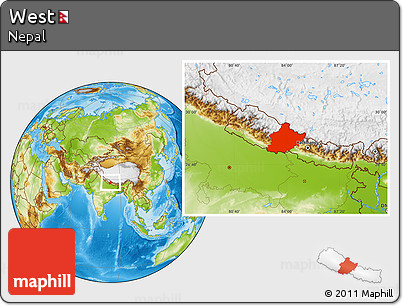 Physical Location Map of West