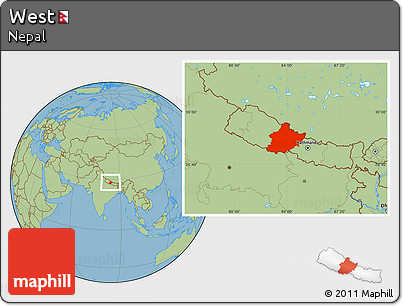 Savanna Style Location Map of West