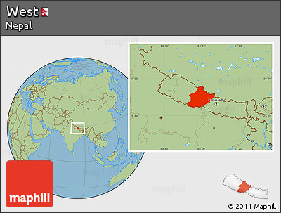 Savanna Style Location Map of West