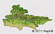 Satellite 3D Map of Lumbini, cropped outside
