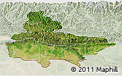 Satellite 3D Map of Lumbini, lighten