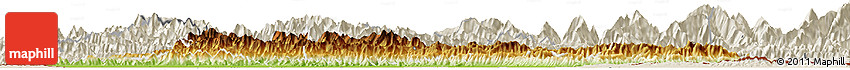 Physical Horizon Map of Lumbini, shaded relief outside