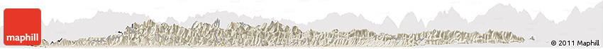 Shaded Relief Horizon Map of Lumbini, cropped outside