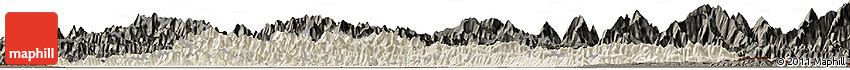 Shaded Relief Horizon Map of Lumbini, darken