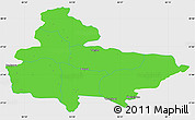 Political Simple Map of Lumbini, single color outside