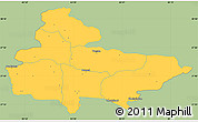 Savanna Style Simple Map of Lumbini, single color outside