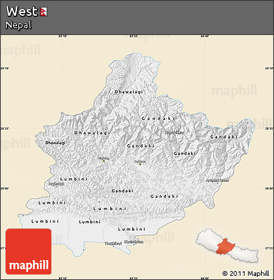 Classic Style Map of West, single color outside
