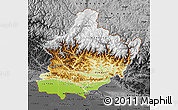 Physical Map of West, darken, desaturated