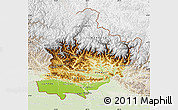 Physical Map of West, lighten