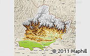 Physical Map of West, shaded relief outside