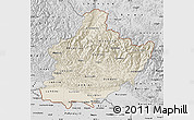 Shaded Relief Map of West, desaturated
