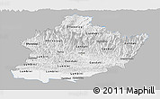 Gray Panoramic Map of West, single color outside