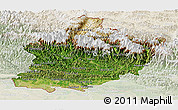 Satellite Panoramic Map of West, lighten