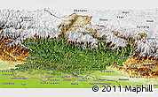 Satellite Panoramic Map of West, physical outside