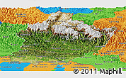 Satellite Panoramic Map of West, political outside