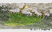 Satellite Panoramic Map of West, semi-desaturated