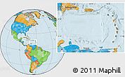 Blank Location Map of Netherlands Antilles, political outside