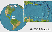 Blank Location Map of Netherlands Antilles, satellite outside