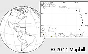 Flag Location Map of Netherlands Antilles, blank outside