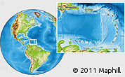 Physical Location Map of Netherlands Antilles