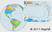 Political Location Map of Netherlands Antilles