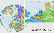 Political Location Map of Friesland