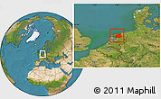 Satellite Location Map of Friesland