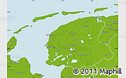 Physical Map of Friesland