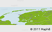 Physical Panoramic Map of Friesland