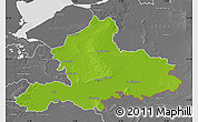 Physical Map of Gelderland, desaturated