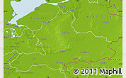 Physical Map of Gelderland