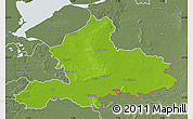 Physical Map of Gelderland, semi-desaturated