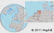 Gray Location Map of Groningen