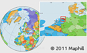 Political Location Map of Groningen