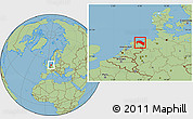 Savanna Style Location Map of Groningen