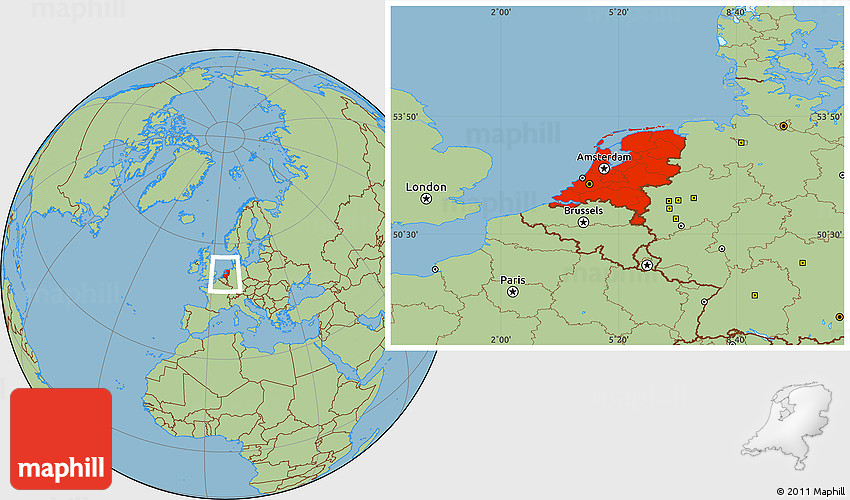 netherlands world map