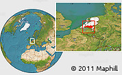 Satellite Location Map of Noord-Brabant, highlighted country