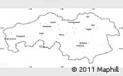 Blank Simple Map of Noord-Brabant, cropped outside