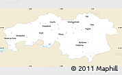 Classic Style Simple Map of Noord-Brabant, single color outside