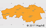 Political Simple Map of Noord-Brabant, cropped outside