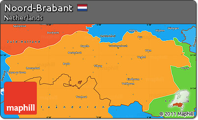 Political Simple Map of Noord-Brabant