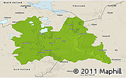 Physical 3D Map of Utrecht, shaded relief outside